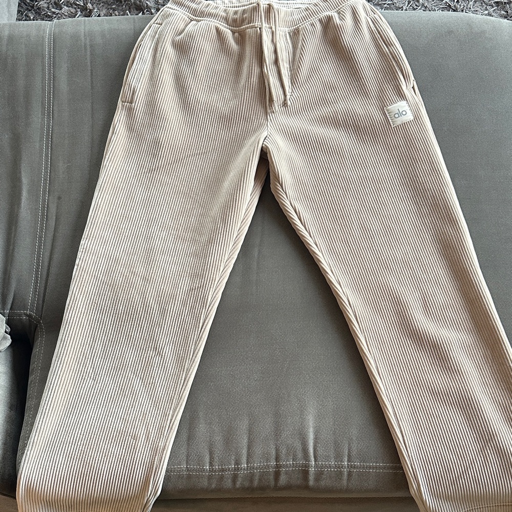 ALO Yoga Men's Corduroy Pants in Cream